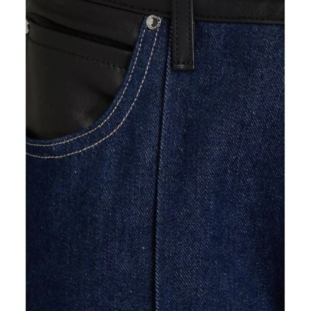 Goldsign Dark Indigo and Black Straight Jeans Size 27
